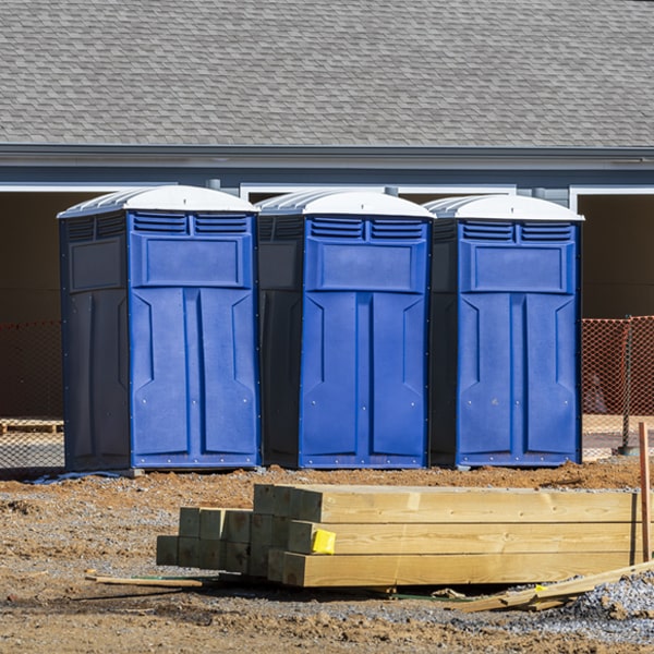 how often are the portable toilets cleaned and serviced during a rental period in Lawrence WI